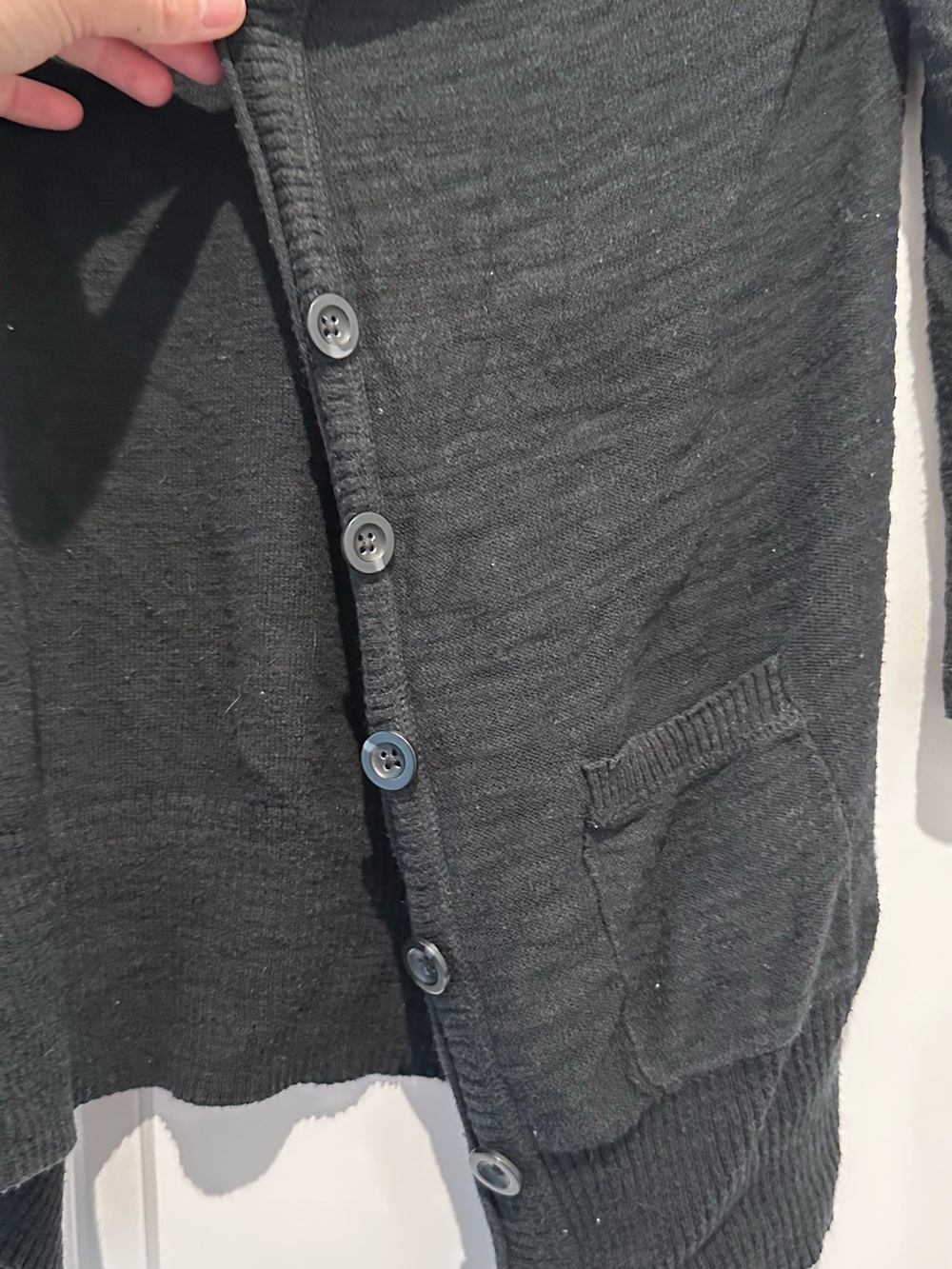 Mossimo Women's Black Open Front Knit Cardigan - Picture 2 of 3